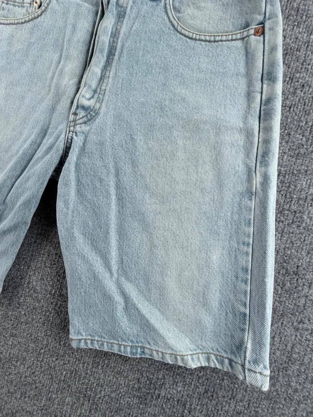 VTG Levis Orange Tab 641 Button Fly Jort Blue 32 Shorts Tunisia Denim ACTL 31x10